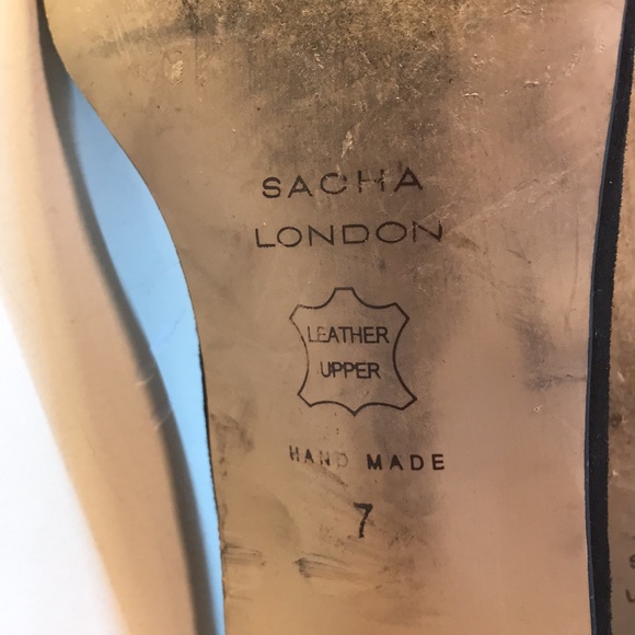 Sacha London Black Suede Sandals with Multi-color Heel Size 7 - Picture 9 of 12